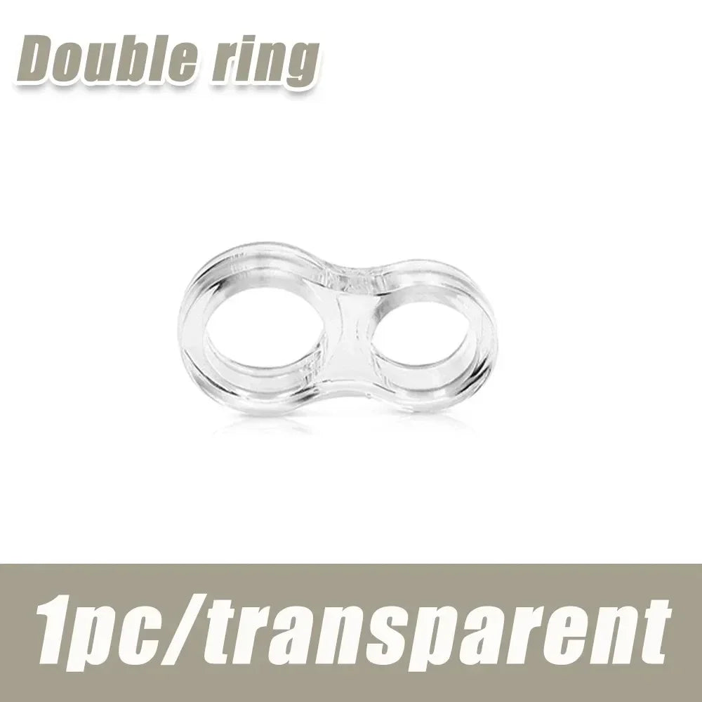 Silicone Cabinet Handle Protection Pads Clear Anti-Collision Stoppers for Furniture Door Drawer Anti-Shock Bumper Pads Qme 1pc-Double ring