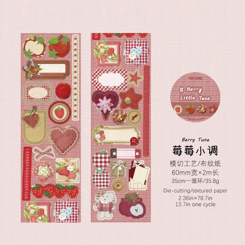 1Roll Fabric Texture Washi Tape Colorful Pattern for Scrapbooking Journaling Collage Decorate Phone Case Notebook DIY Qme 6