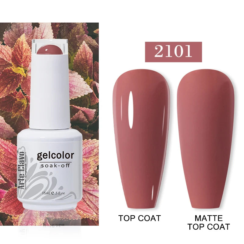 Arte Clavo Autumn Nail Gel Polish Caramel Winter Soak Off UV LED Art
