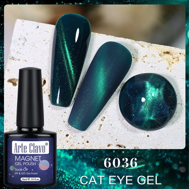 Arte Clavo Auroras Cat Eye Magnetic Gel Unicorn Shining Transparent