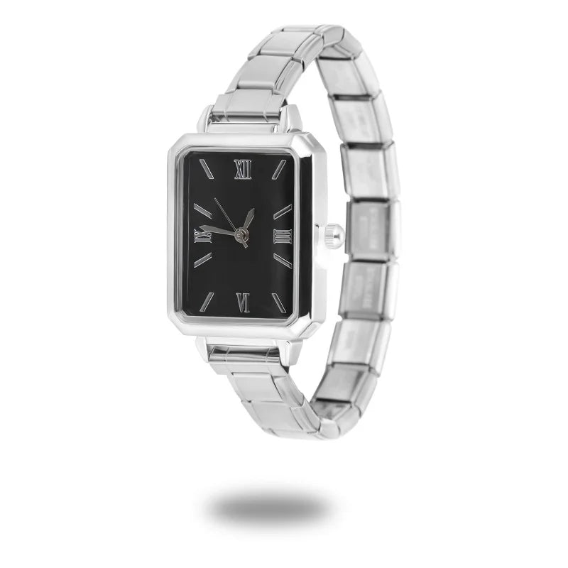Dropship Wholesale High Quality Oval Square Stainless Steel Watch Hand Bracelet Men Women's 9mm DIY Italian Charm Bangle Jewelry Qme S 26