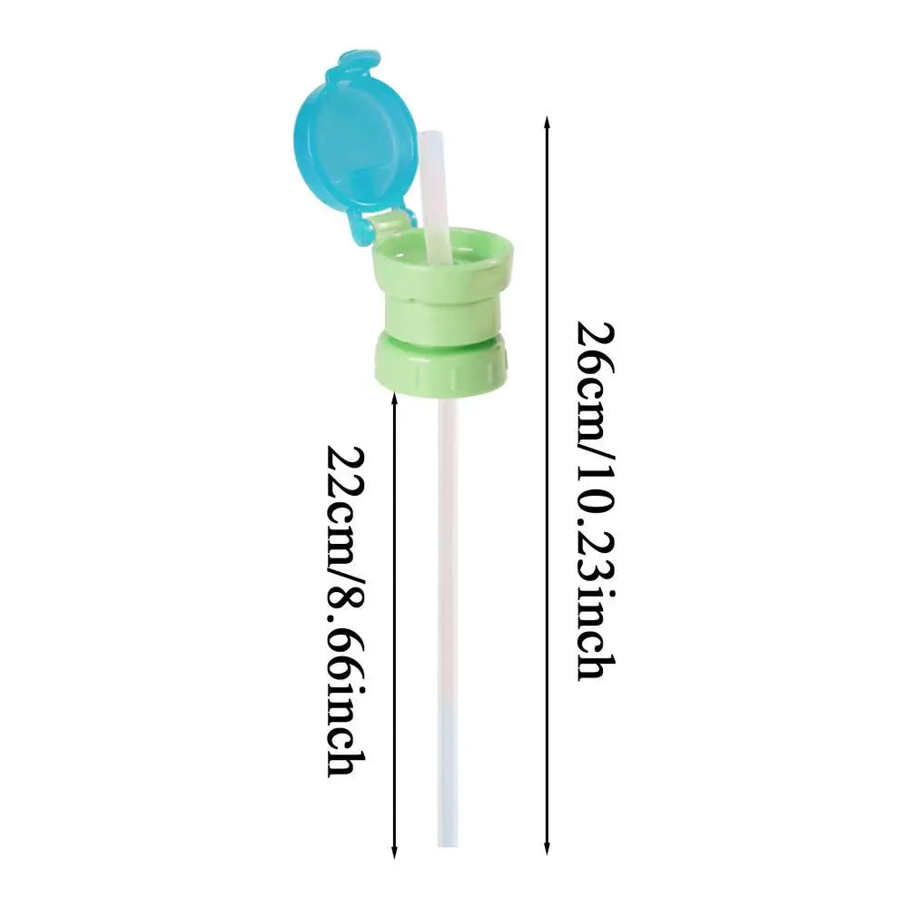 1pcs Water Bottle Topper for Kids Universal Portable Leak-Proof Drinking Tool Water Bottle Caps for Juice Party Travel Camping Qme Green