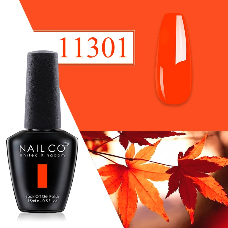 Nailco Jelly Gel Nail Polish Transparent Varnishes 44 Colors Red Pink