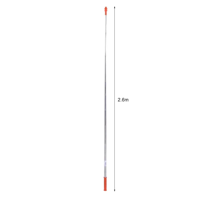 2.6m Stainless Steel Telescopic Spray Rod, Extension Tube for Garden Pesticide Sprayer & Irrigation Nozzle Accessories Qme