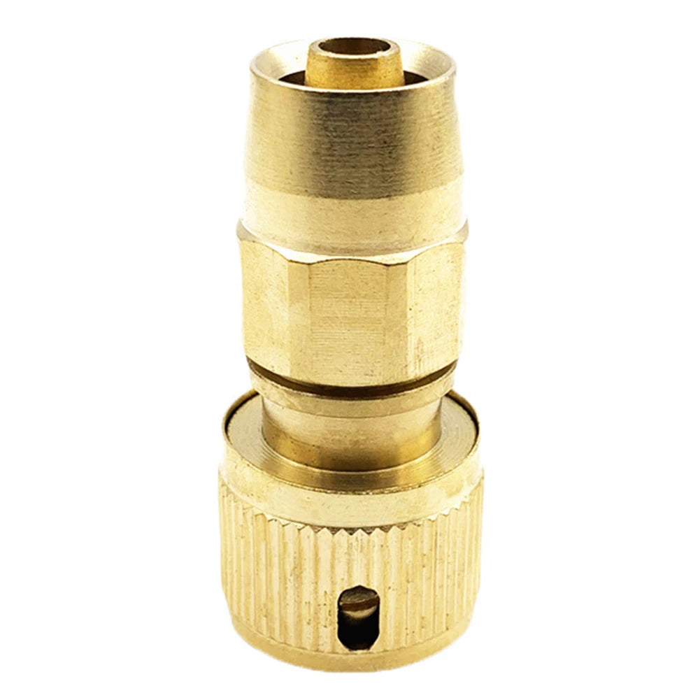 Leak-Resistant Brass Quick Connect Adaptor Used For Expandable Hose Repair And For Garden Water System Maintenance Qme