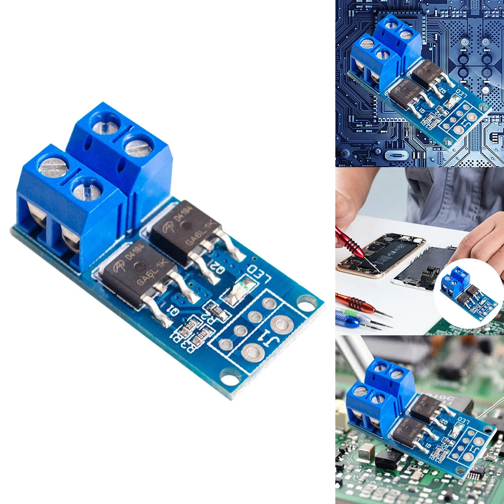 PWM Regulator Control Panel DC 5V-36V High Power MOSFET Switch Drive Module 400W 15A Max 30A 0-20KHz for Lamp Brightness Control Qme