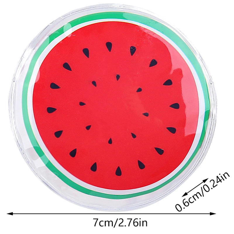 Round Cartoon Cold Compress Eye Mask Fruit-themed Ice Dark Circles Qme