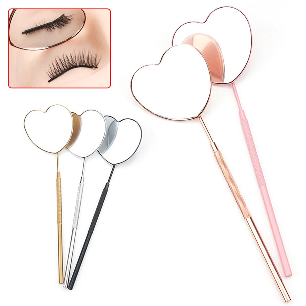 False Eyelashes Mirror Connected Eyelash Inspection Heart Shaped Long Qme