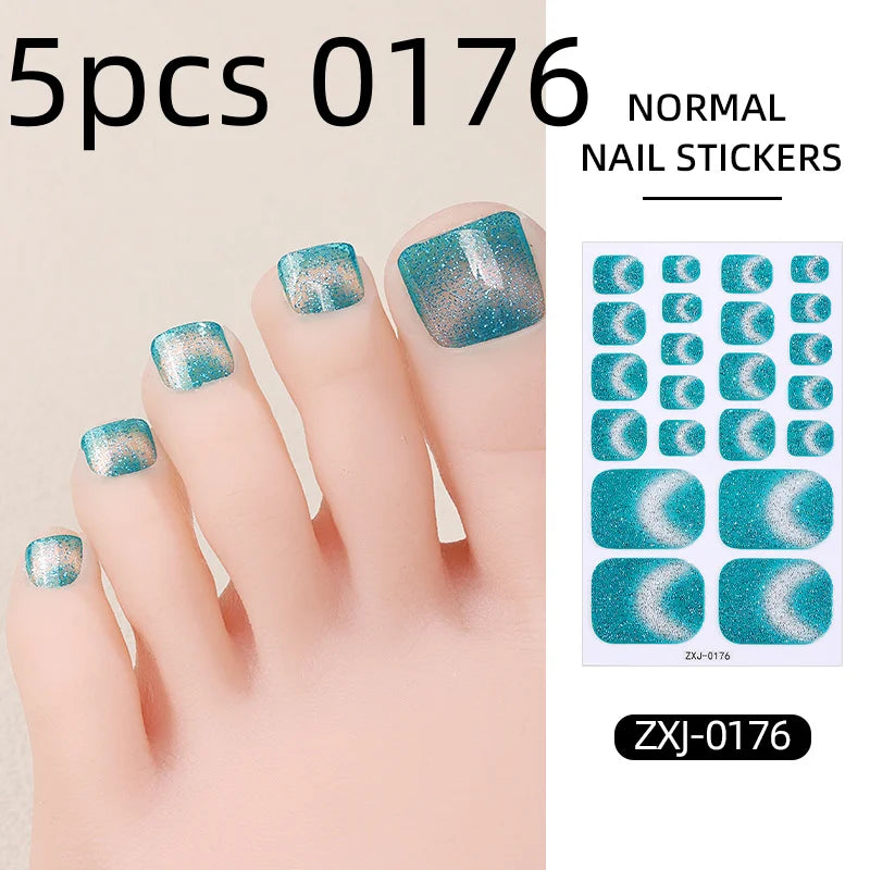 Cat Eye Nail Art Stickers Self Adhesive Toe Nails Full Cover Toenail