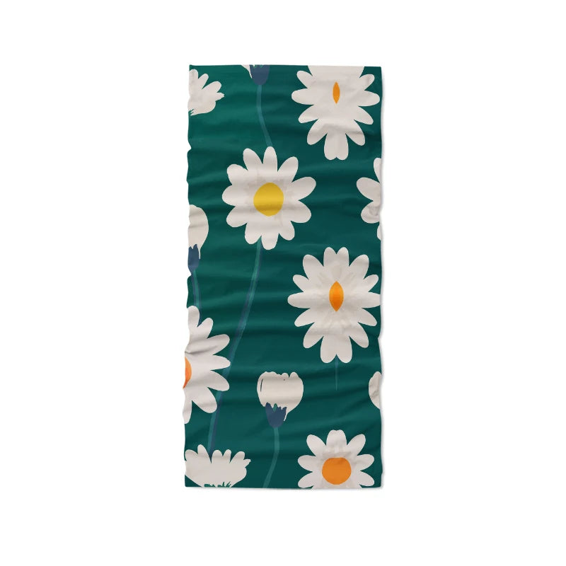 Fashion Daisy Series Headscarf Ladies Outdoor Sweat-wiping Dust-proof Qme style1 One Size >8Y