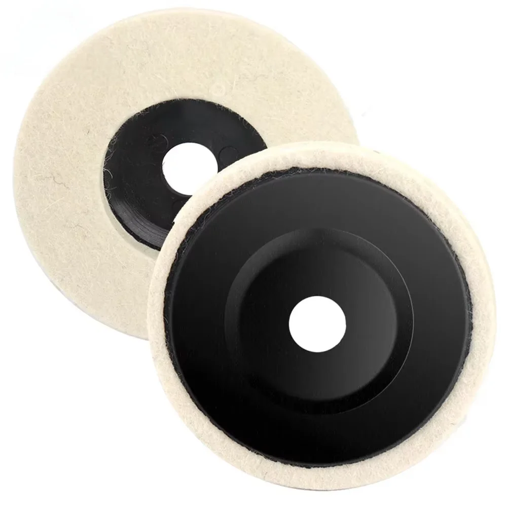 50mm/75mm Wool Polishing Wheel Polishing Pads Angle Grinder Wheel Felt Polishing Disc for Metal Marble Glass Ceramic 1PC Qme