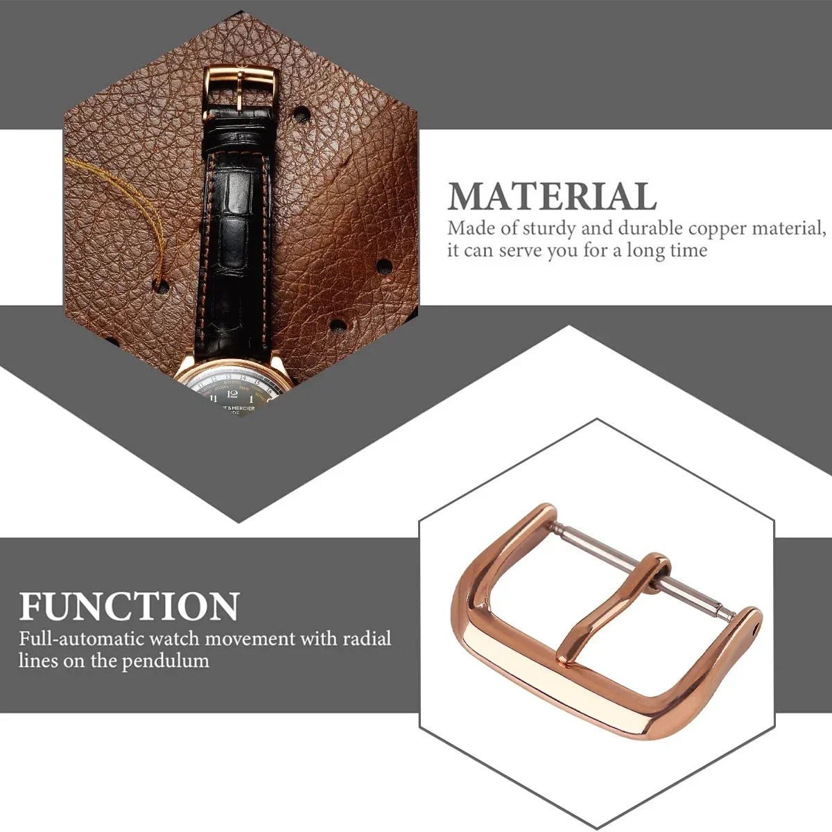 Stainless Steel Watch Pin Buckle 8/10/12/14/16/18/20/22/24mm Replace Metal Silver Black Watchbands Strap Clasp Watch Accessories Qme