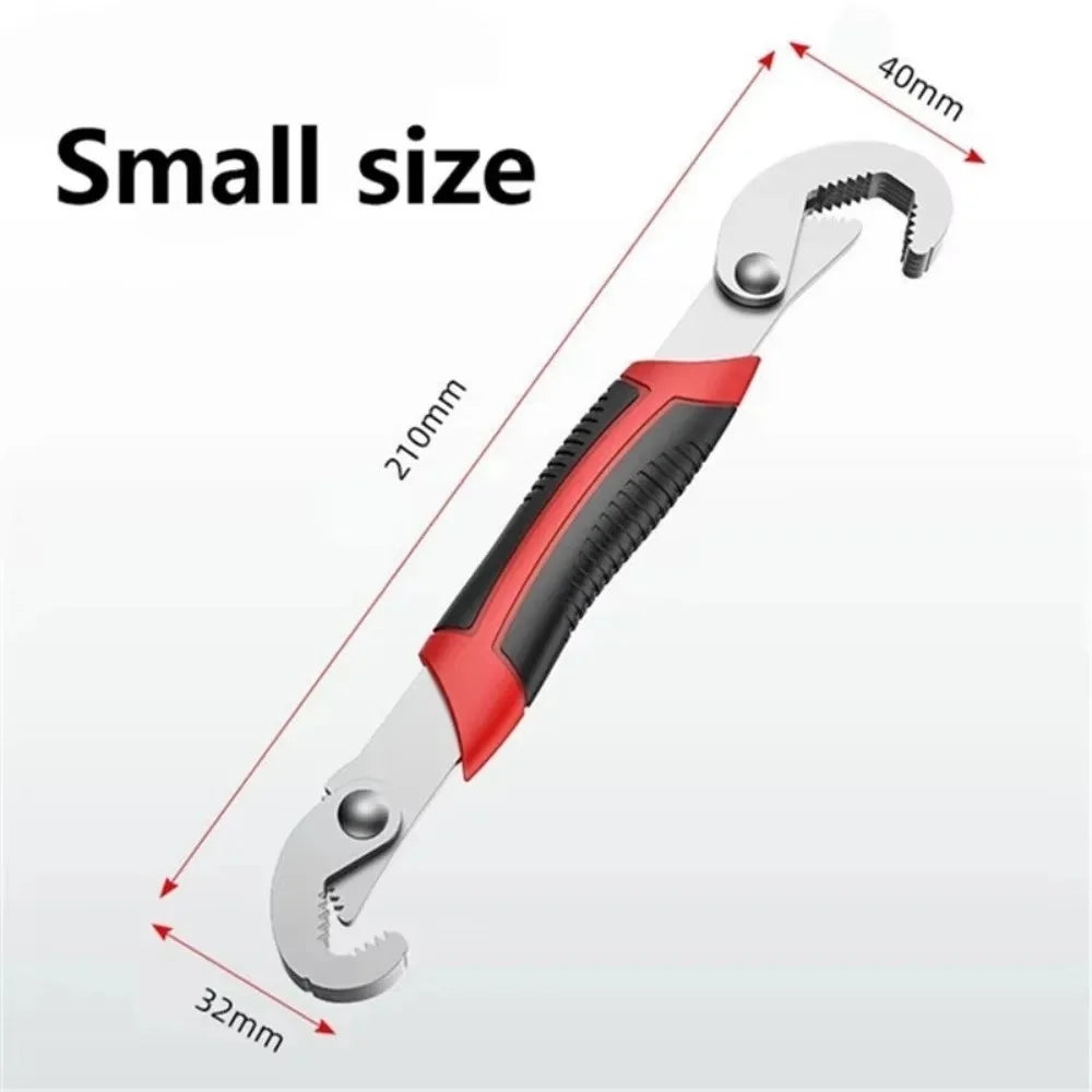 1PC 280MM Universal Portable Wrench Tool Multifunctional Double-Ended Pipe Wrench Adjustable Ratchet Spanner Hand Repair Tools Qme Small