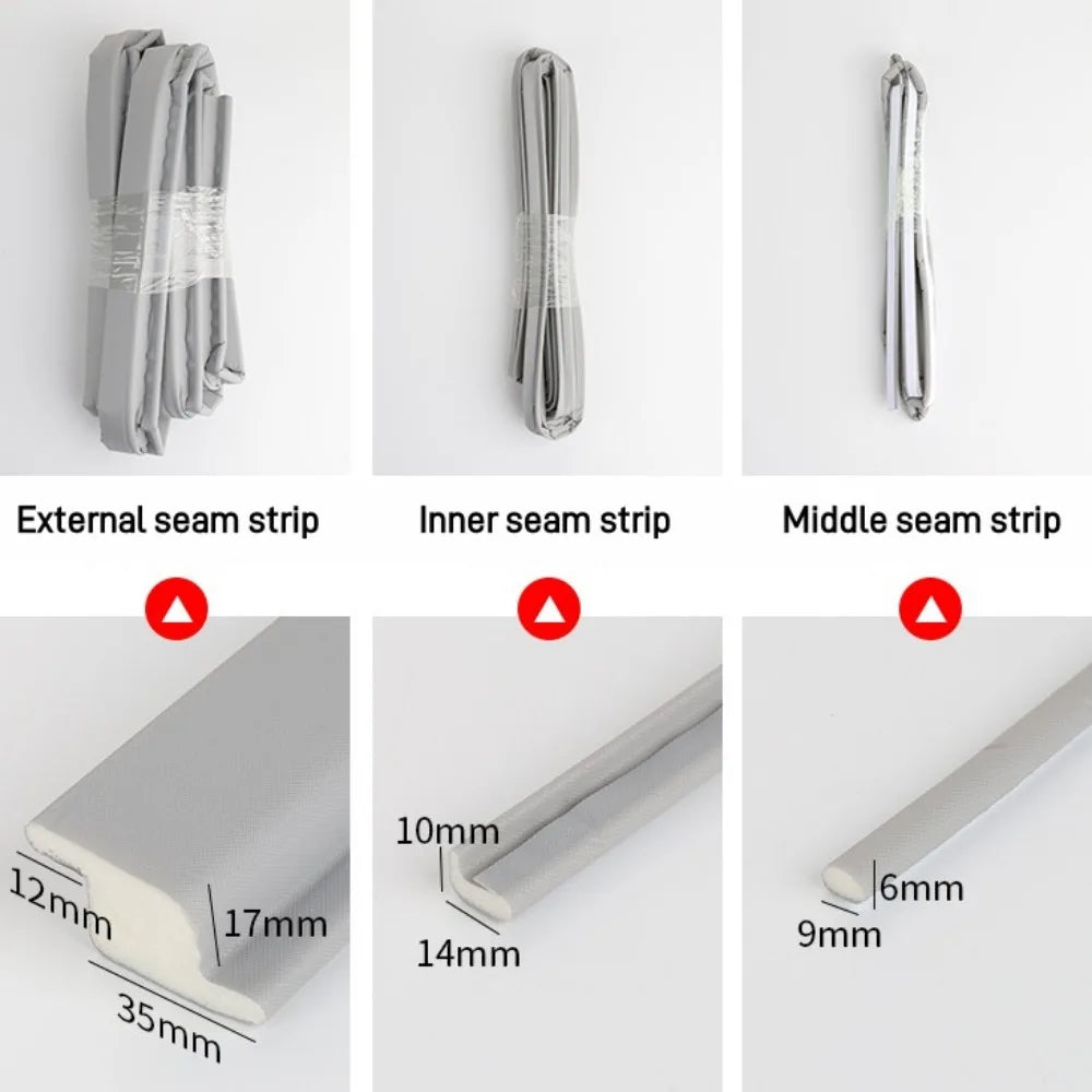 Z-shaped Window Sealing Strip Steel Window Windproof Soundproof Strip Door Sealing Gap Insect Proof Acoustic Foam Filling Strip Qme