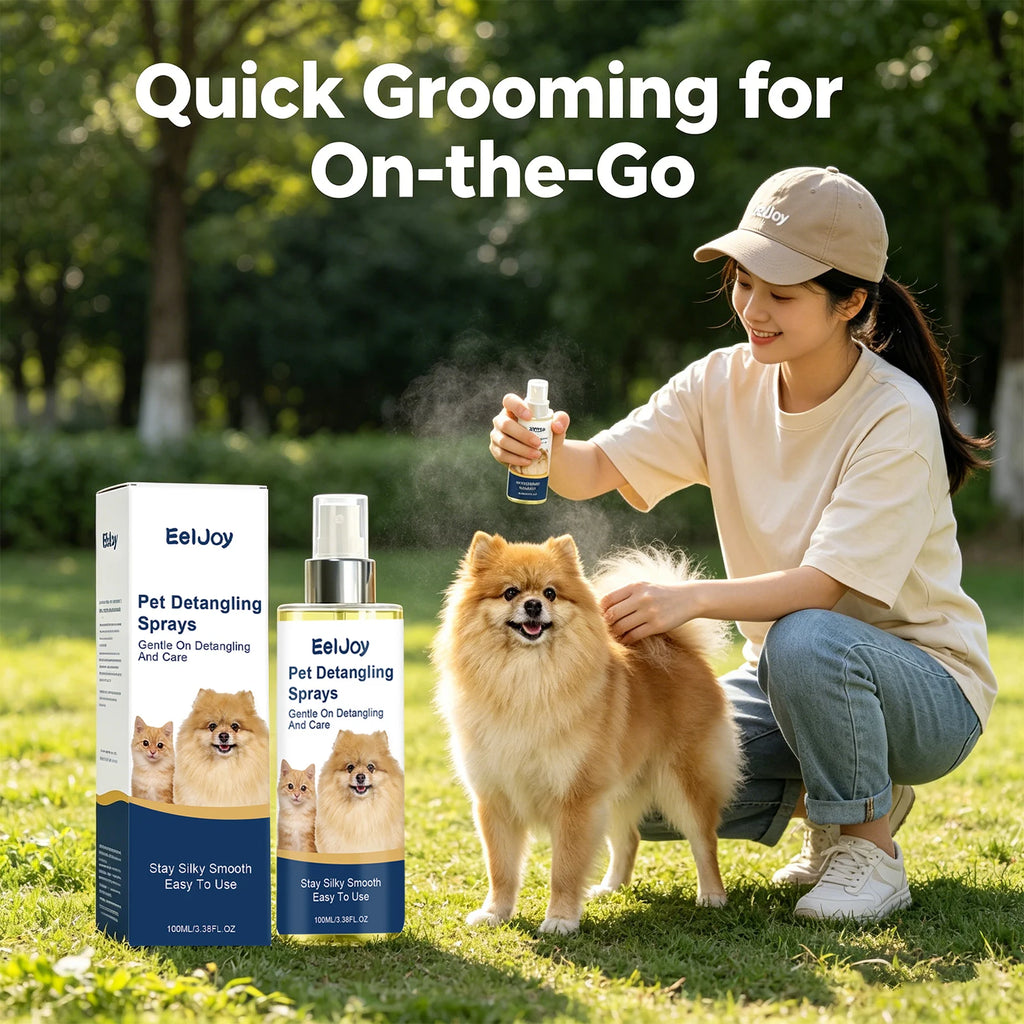 Pet Hair Care Spray Moisturizing Cleaning Dirt Reduce Knotting Smoothing Hair Natural Shine Refreshing Fragrance Pet Conditioner Qme Default Title