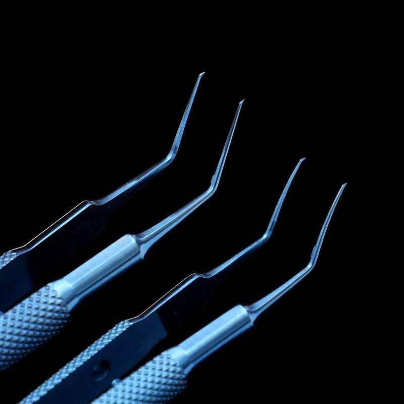 Titanium Utrata Capsulorhexis Forceps Curved Angle Long Ophthalmic Qme