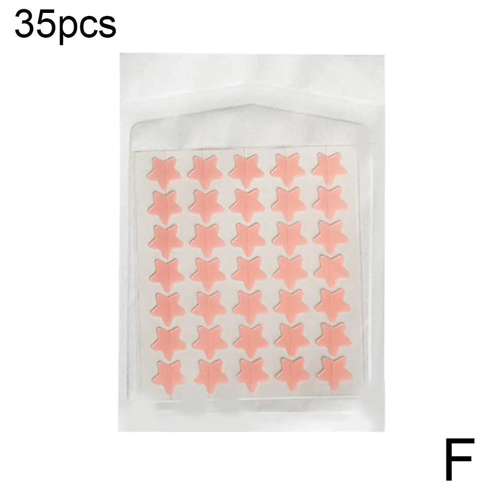 35/40Pcs Colorful Cute Star Heart Shaped Acne Treatment Sticker Invisible Acne Cover Removal Pimple Patch Skin Care Qme pink 35 counts China