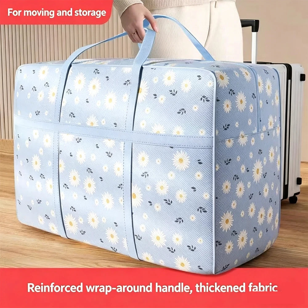 Large Capacity Quilt Storage Bag for Moving Moisture-Proof Clothes & Comforter Packing Sack Home Luggage Organizer Qme