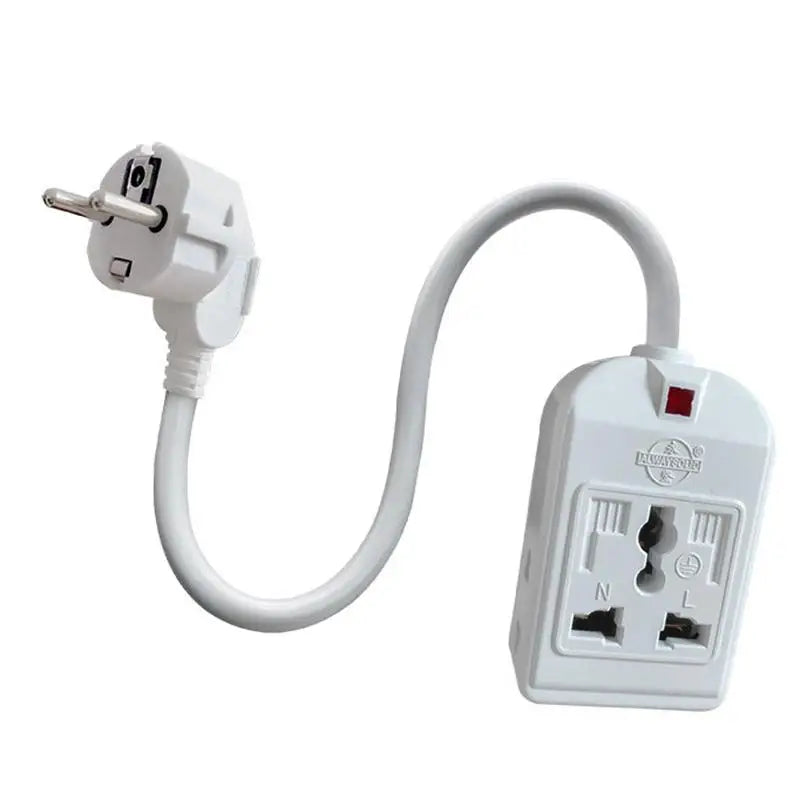 Home Office Schuko Power Strip 3-Outlet 7-Hole Extension Cord Qme