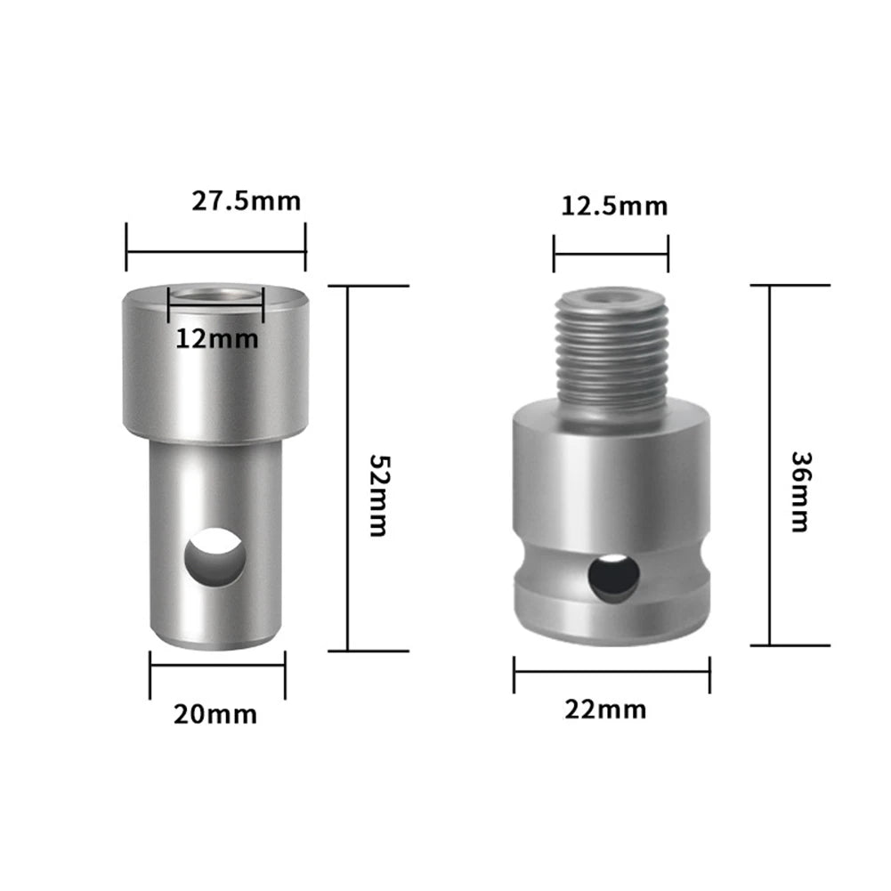 1*Round Handle Earth Auger Adapter Tool 4 Interface Types For Impact Wrench Hammer Machine Garden Auger Drill Connector Qme