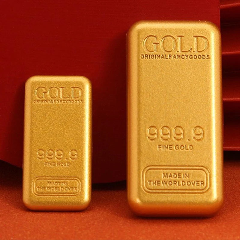 Home Decor Fake Gold Bar Simulated Golden Brick Movie Prop Novelty Qme