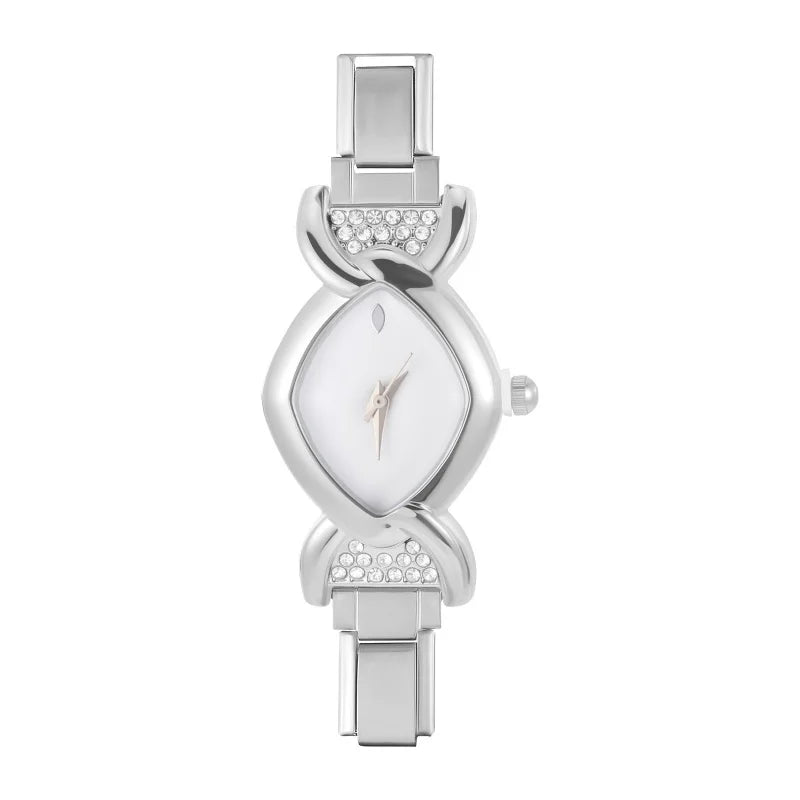 Fashion Watch Women's DIY Width Italian Elastic Charm Stainless Candy