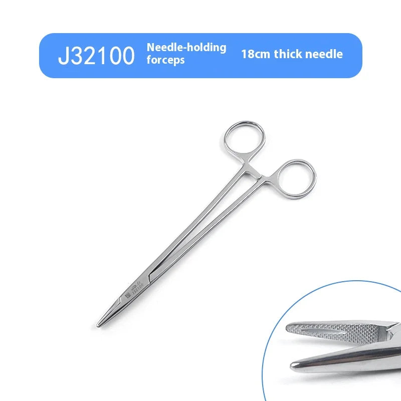 Needle Holder Medical Surgery Stainless Steel Forceps Thick Thin Qme d