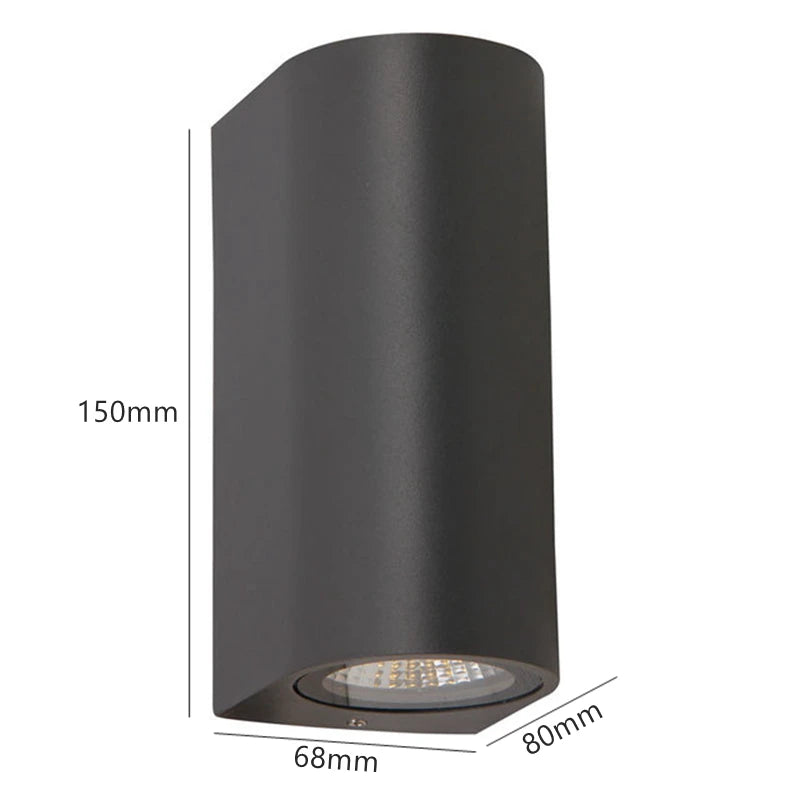 LED Outdoor Wall Light 5W 10W GU10 Up And Down Luminous Wall Lamp Waterproof Garden Exterior Villa Courtyard Porch Sconces Light Qme 2009