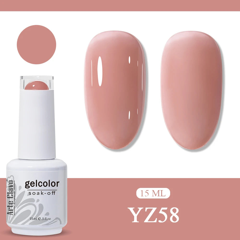Arte Clavo Amber Gel Nail Polish Translucent Vintage Jelly Semi