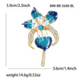 1Pcs Beautiful Women's Clothes Bag's Plants Brooch Pins Elegant Enamel Orchid Flower Brooches Gifts DIY Accessories Qme A1
