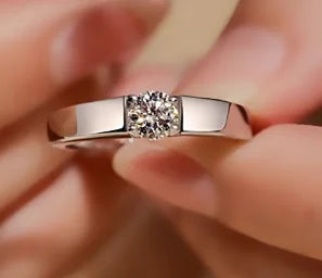 New Trendy Luxury Couple Rings for Women Men Dazzling Square Zirconia Delicate Ring Wedding Valentine's Day Romantic Jewelry Qme 2 resizable