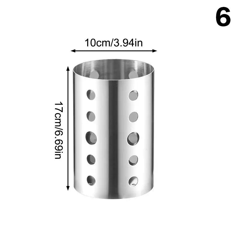 Stainless Steel Cutlery Holder Chopstick Storage Organizer Container Qme 6