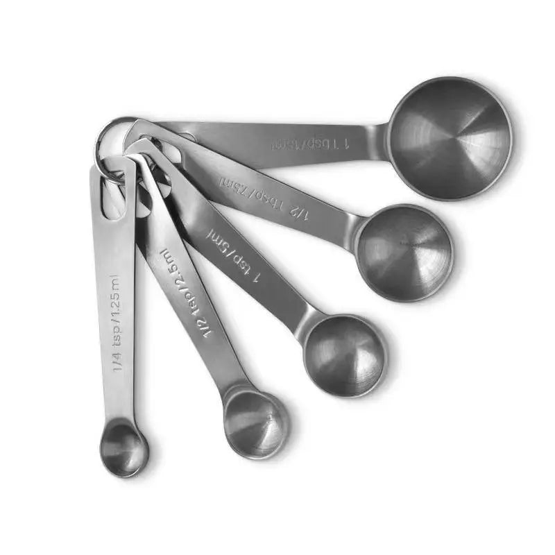 Stainless Steel Measuring Spoon 1 5 Scale Ruler Kitchen Cooking Qme set 5