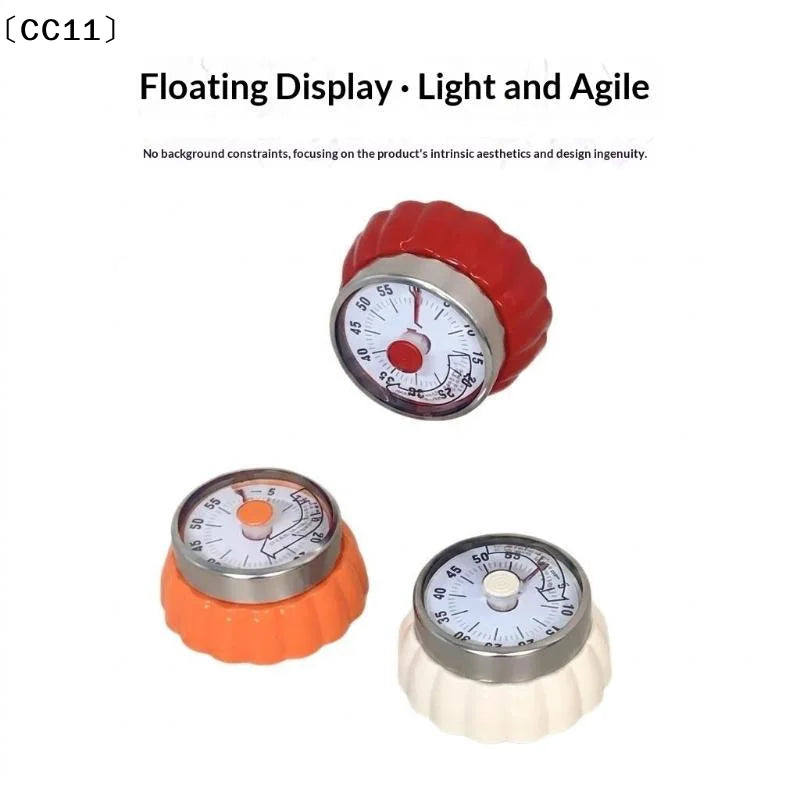 Cute Pumpkin Mechanical Timer No Battery Needed Kids Self-discipline Qme