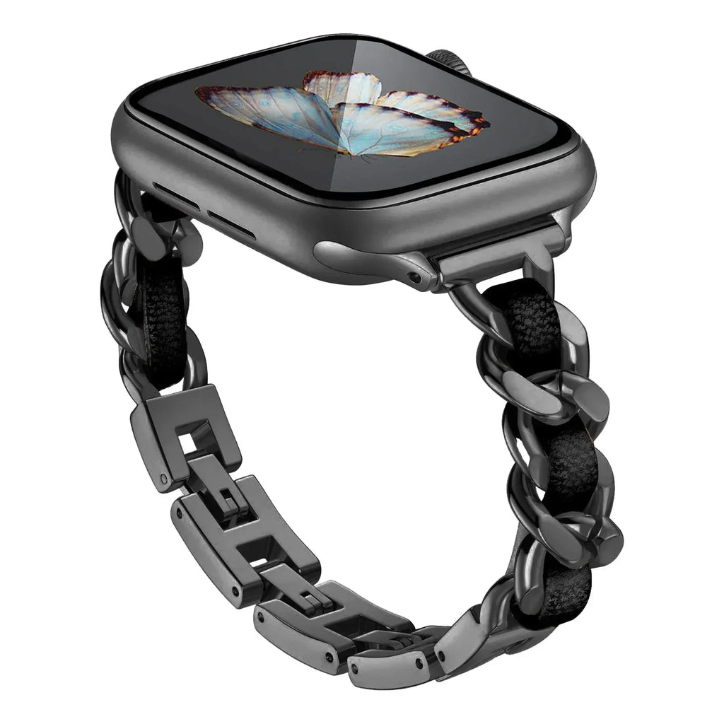 Stainless Steel Strap for Apple Watch Band 49mm 38mm 42mm 40mm 44mm Metal Bracelet iWatch Series 8 7 6 SE 5 4 3 2 1 ultra Strap Qme BB 38 40 41mm