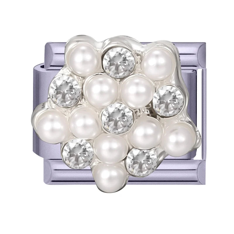 2026 Y2K Charm Beautiful Purple Sunset Zircon Italian Links Fit