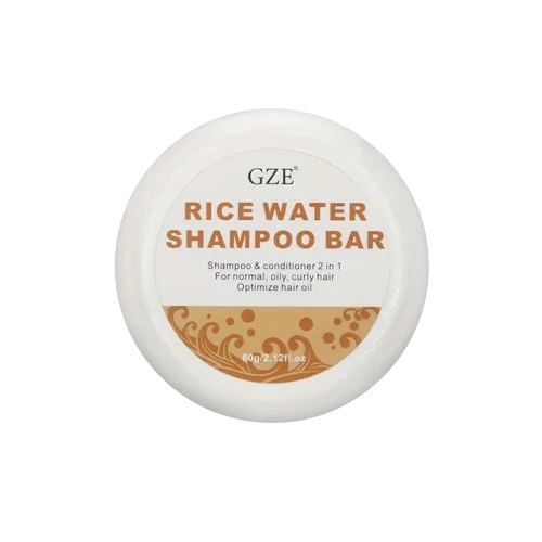 GZE Rice Water Shampoo Bar Soap and Rice Raw Pulp Solid Conditioner For Hair Strengthening, Helps Dry Hair Moisturizing Qme GZE052