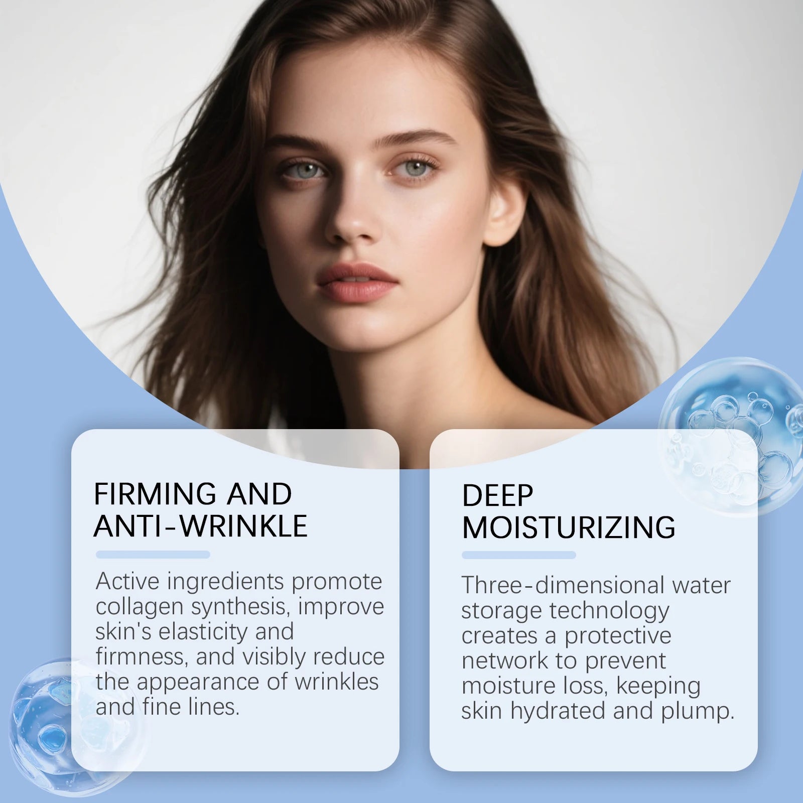 Instant Face Lifting Serum Firming Anti-Wrinkle Deep Moisturizing Brightening Smoothing Fade Fine Lines Tightening Essence Qme