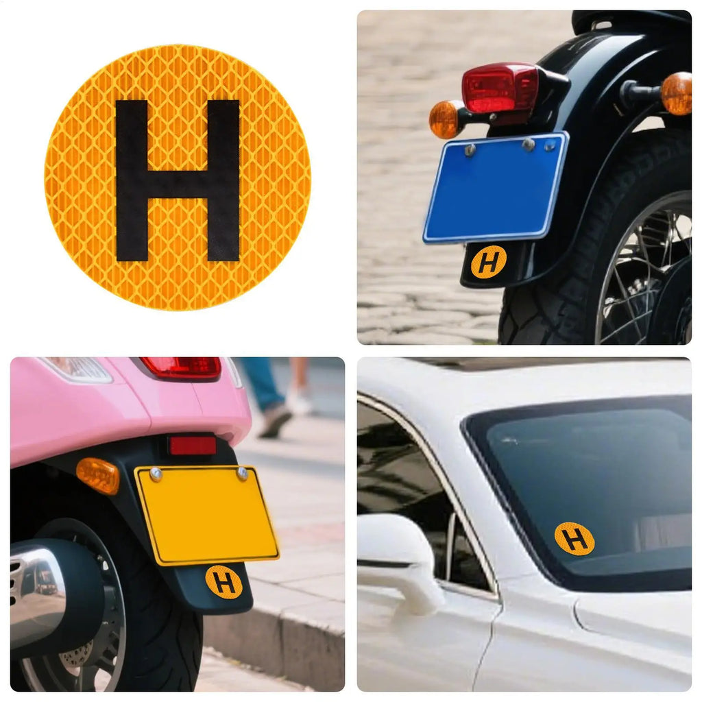 Magnetic Driver Sign Sticker Spanish Magnet Bumper Decals with H Sign Automotive Decor for Window Windscreen Door Rear Fridge Qme