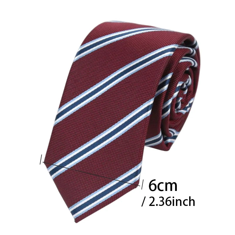 JK Necktie Simple Neckwear Striped Neck Tie Clothes Accessories Qme