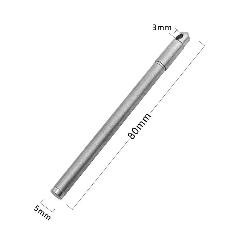 Miniature Titanium Ballpoint Pen EDC Gadget Keychain Outdoor Qme