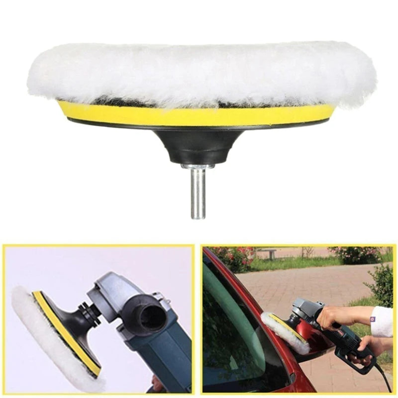 3 4 Polishing Car Pad Waxing Sponge Disk Wool Wheel Auto Paint Care Qme