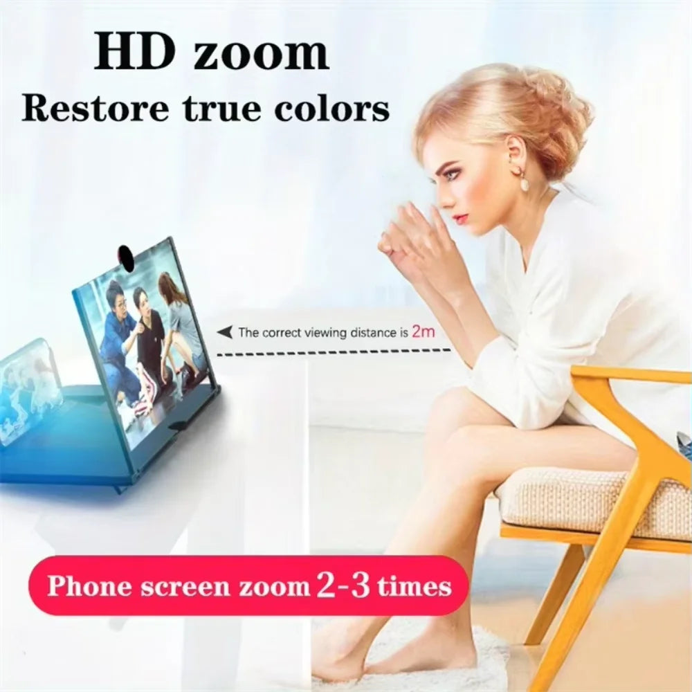 10/12 inch Portable Multi Functional HD Amplifier Mobile Phone Screen Amplifier HD Screen Magnifying Glass HD Screen Magnifier Qme