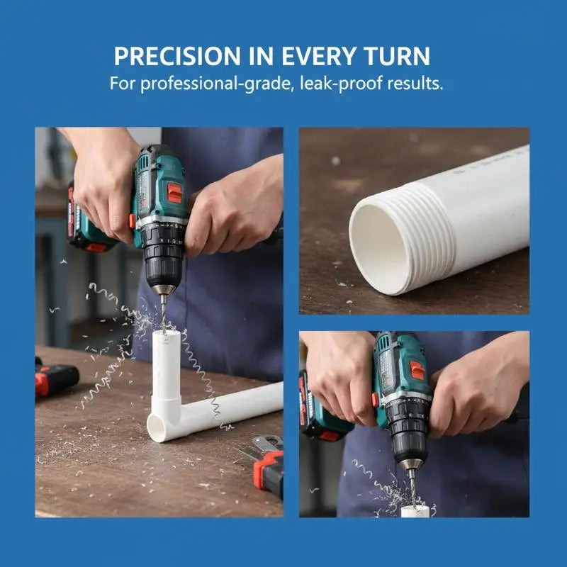 1/2-1 Inch Internal & External Threading Tool, Portable Plastic Pipe Threader for PVC/PPR/MPP Conduit Installation Qme