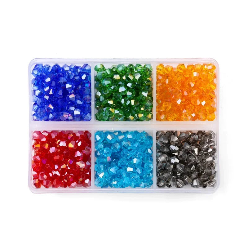 600pcs/lot 4mm Plated Color 5238 Bicone Beads Loose Spacer Beads Austria Jewelry Beads for Sewing Diy Supplies Jewelry Making Qme 5-ab