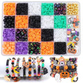 Halloween Clay Beads Kit Friendship Bracelet Making Kit with Charms and Gold Spacer Beads for Jewelry Making DIY Halloween Gift Qme Beads kit