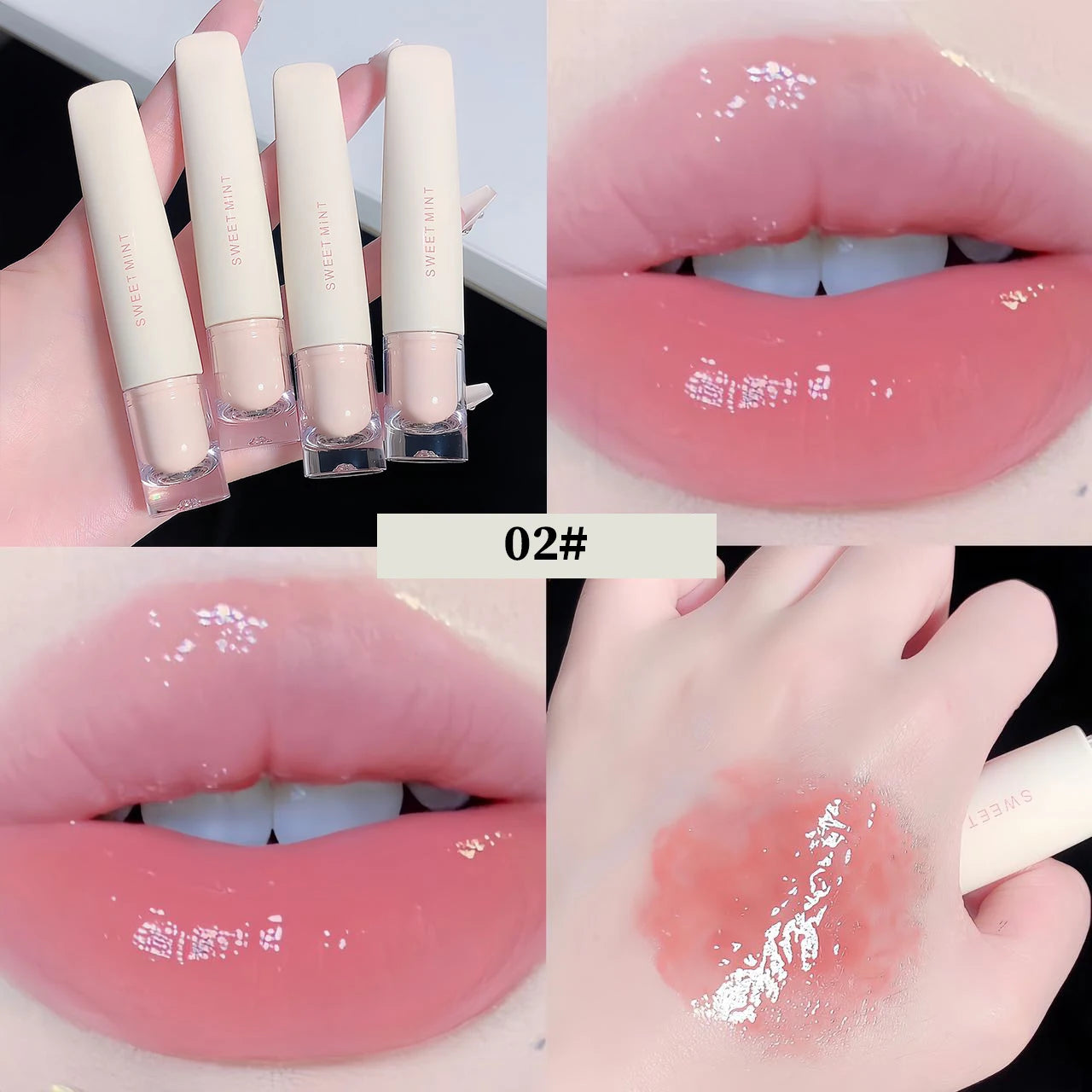 SWEET MINT Lip Jelly Glaze Moisturizing Brightening Mirror Qme 4284-02