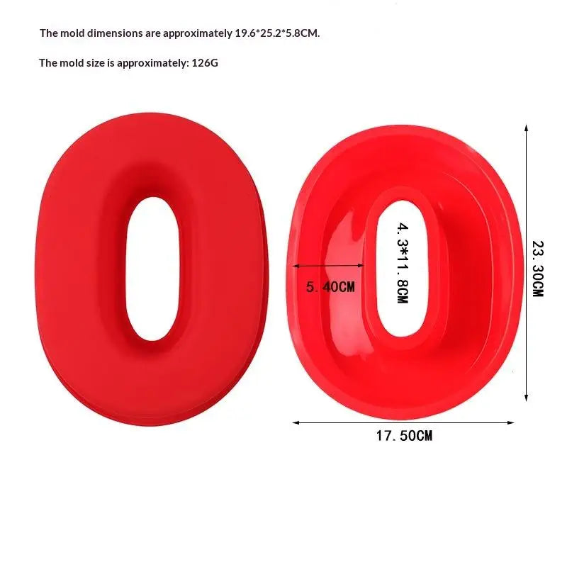 10 Inches Number Baking Moulds Large Silicone 3D Cake DIY Shape 0-9 Qme 0