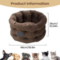 Dog Bed Washable Round Mat Raised Edge Pet Beds Cats Comfortable Qme Brown China Mainland