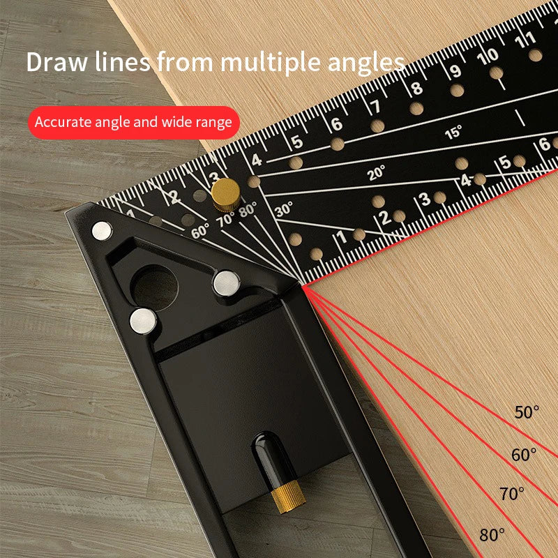 90 Multifunctional Right Angle Ruler Carpentry Specific Precision Qme